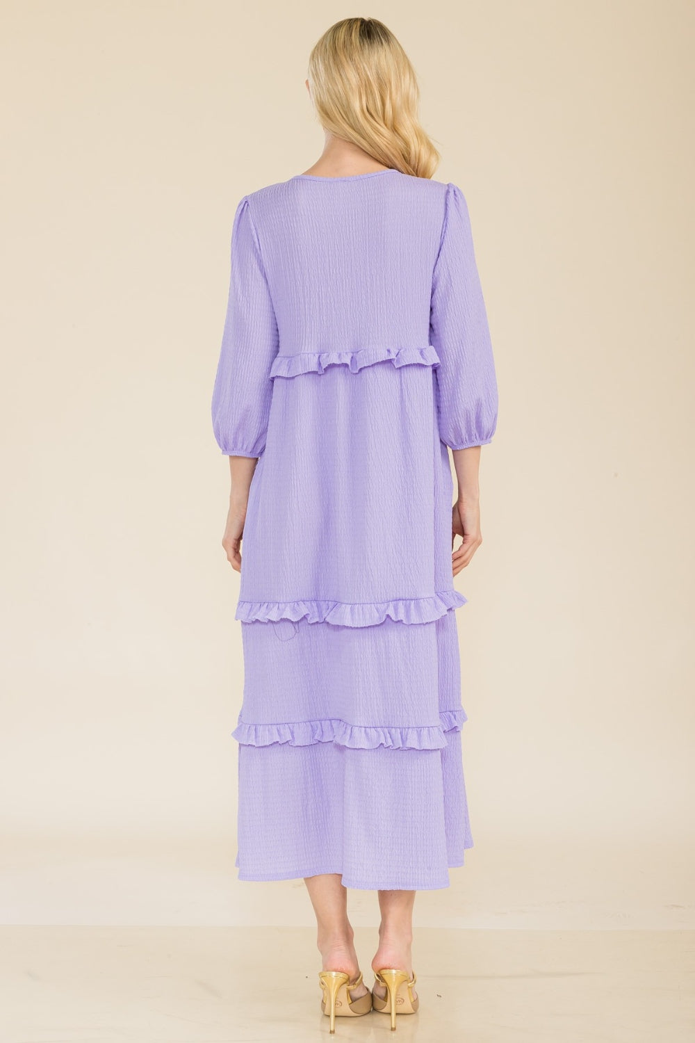 Full Size Tiered-Ruffle Midi Dress