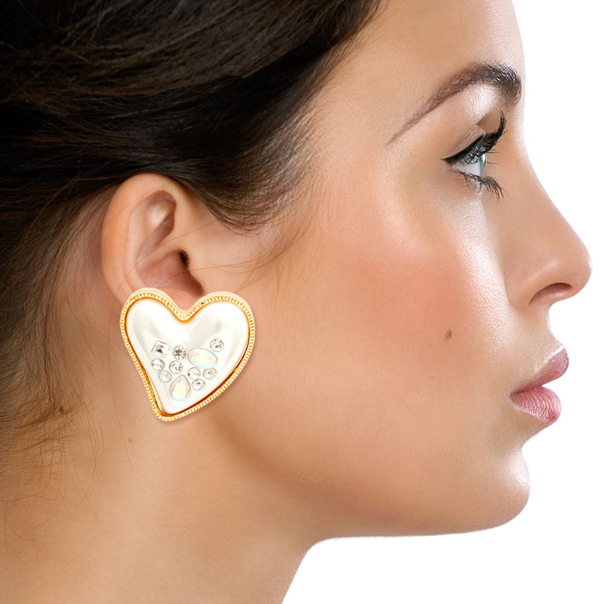 Heart earrings,fashion earrings, young woman earrings