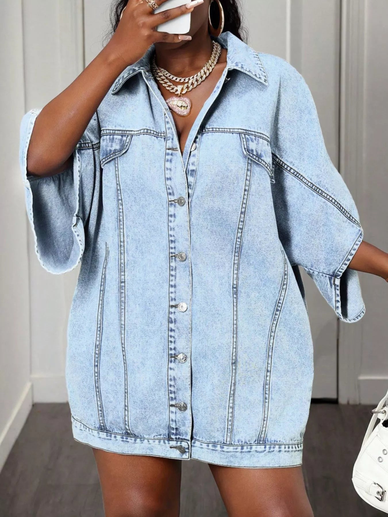 Light Blue Denim Top