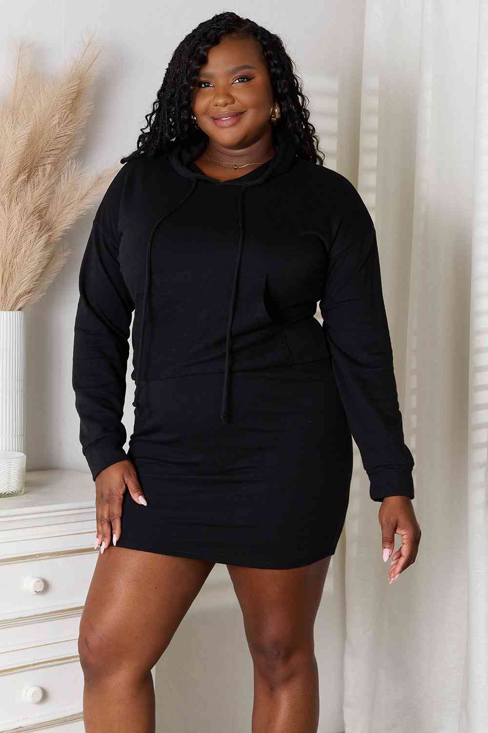 long sleeve hooded dress,dresses for women,black dresses for women,party dresses for women,hoode dress for women,comfortable hoode dress for women