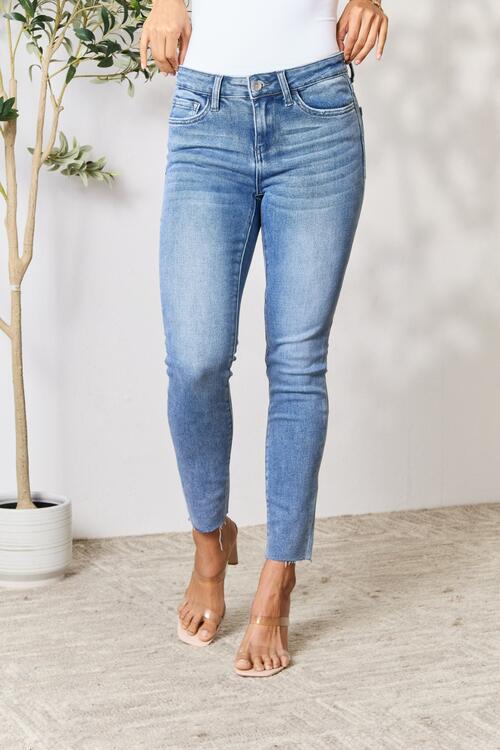 Raw Hem Skinny Jeans