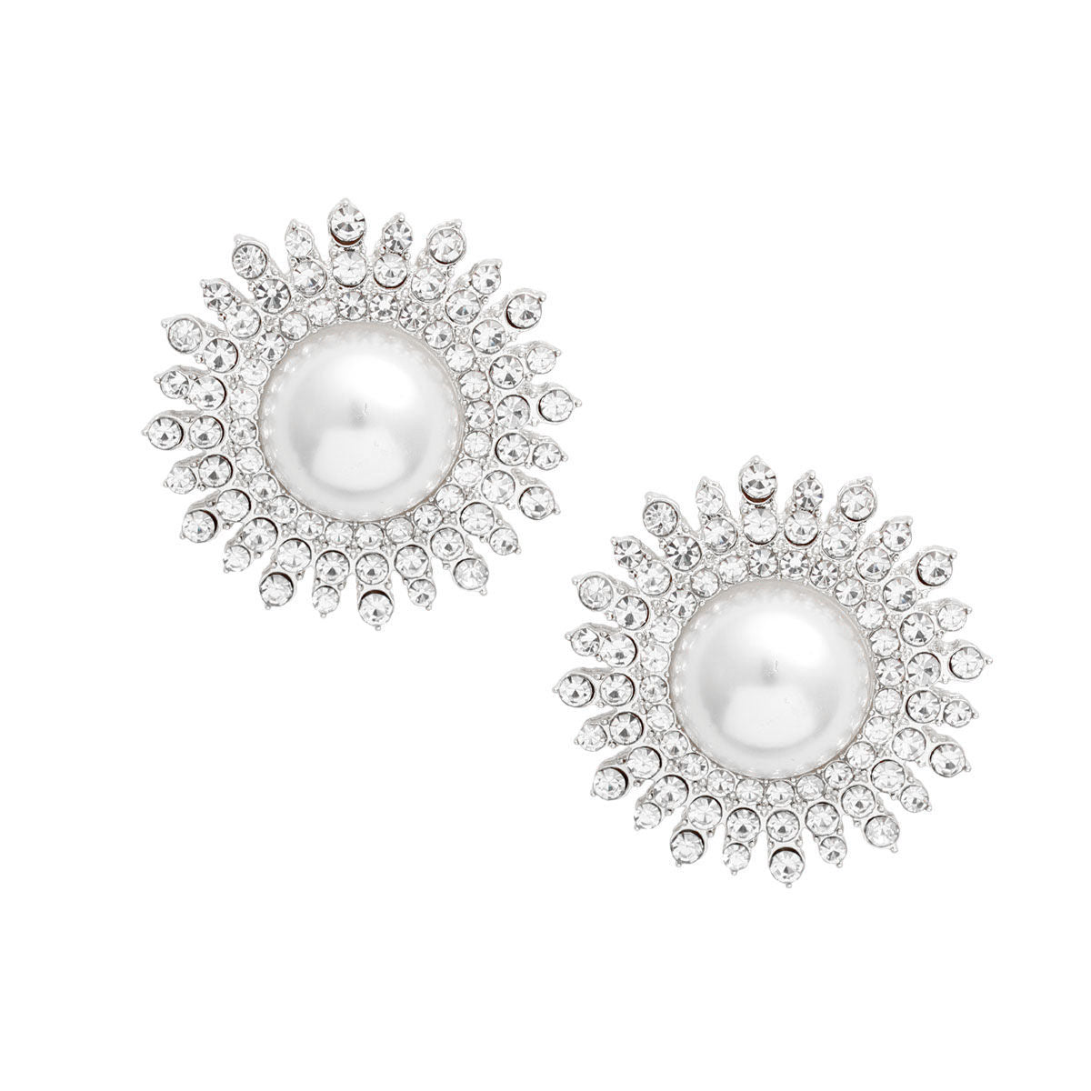White Pearl Stone Burst Studs