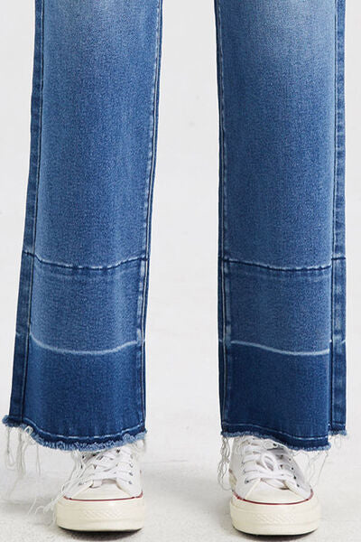 Full Size High Waist Cat's Whisker Wide Leg Jeans