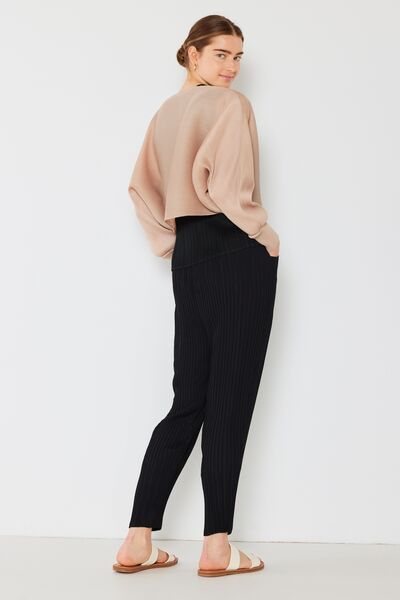 Pleated Puff Sleeve Bolero Cardigan