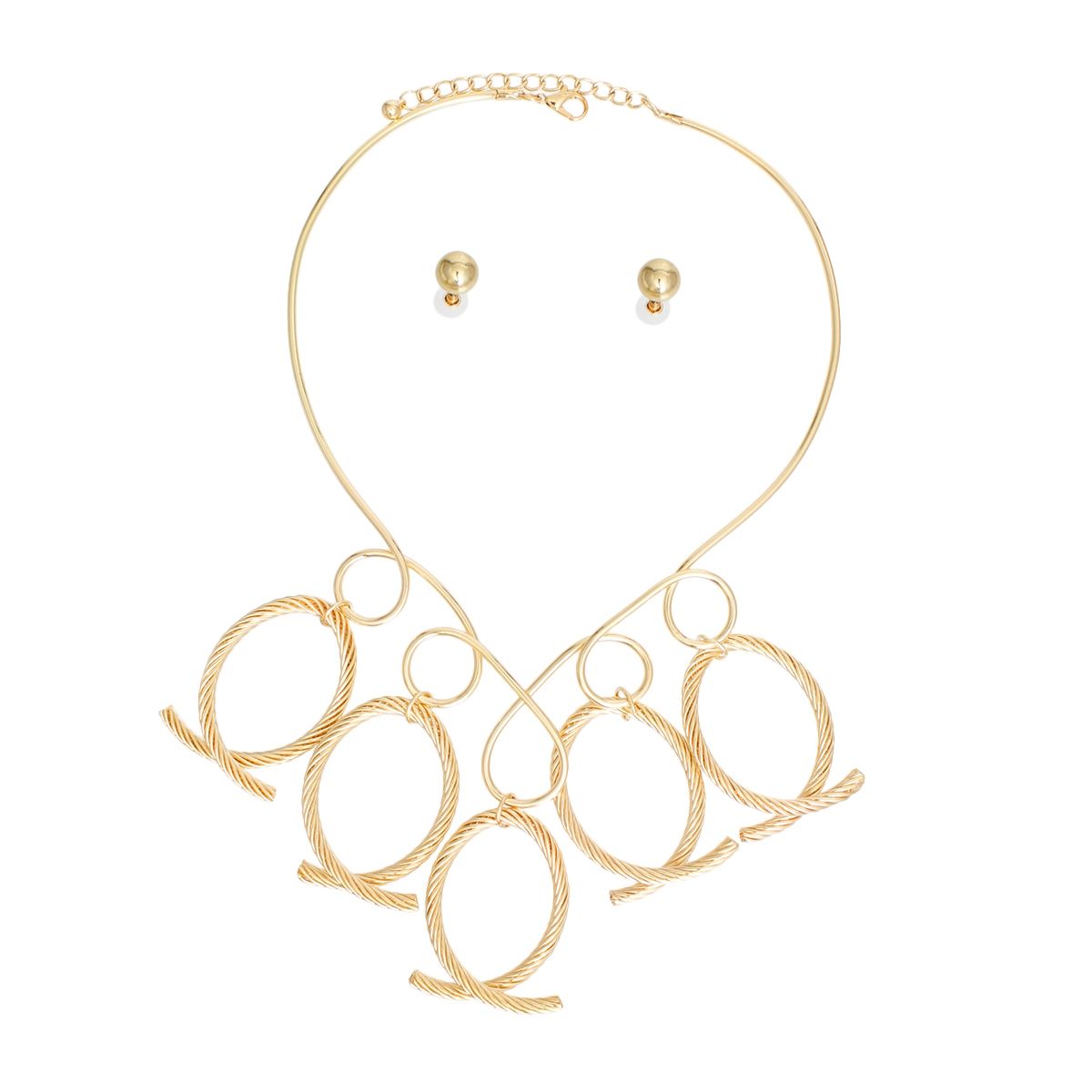 Necklace Gold Looped Cable Collar for Women