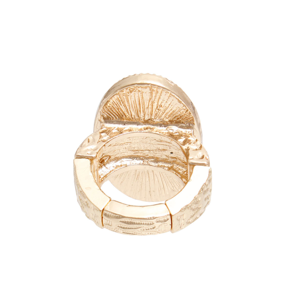 Ring Gold Pearl Oval Cocktail Ring for Women