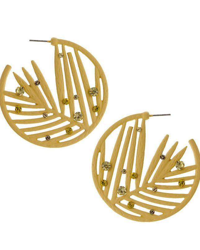 Ivory Rubber Coated Leaf Hoops