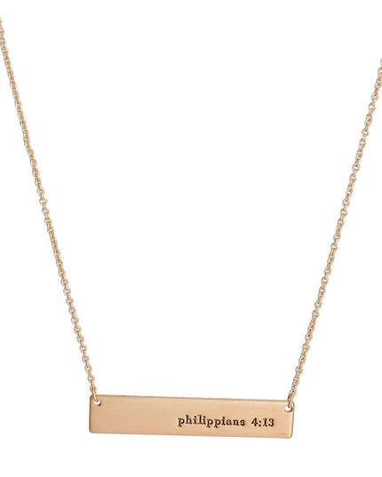 Gold Philippians Plate Necklace