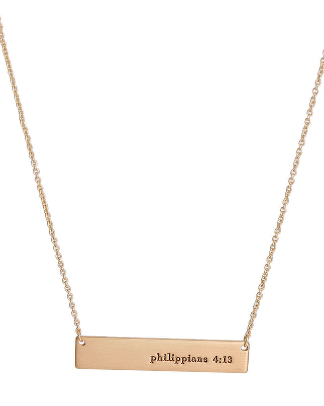 Gold Philippians Plate Necklace