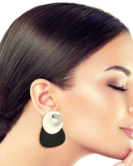 Black and Silver Wooden Studs