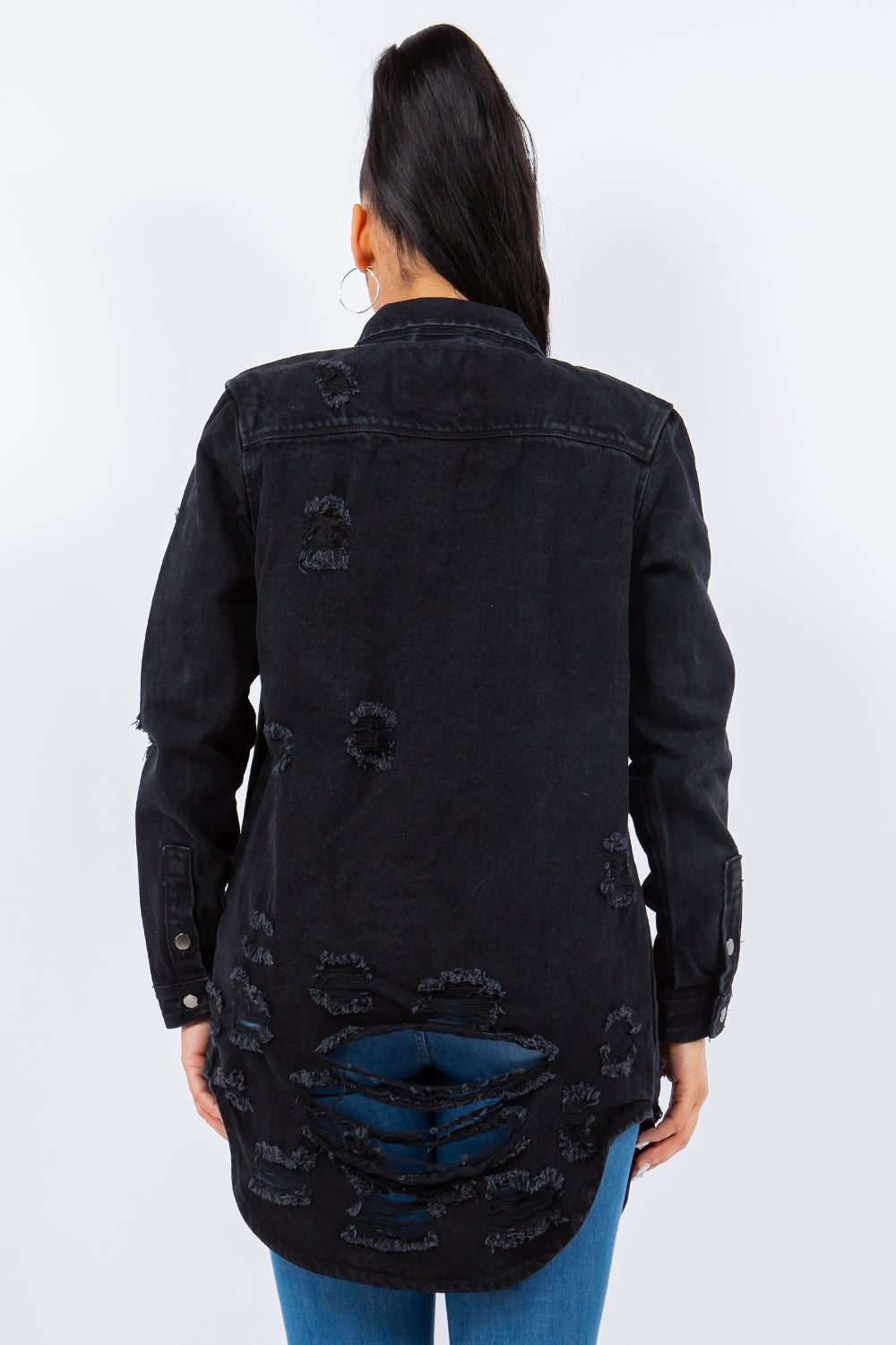 Button Up Long Sleeve Denim Jacket