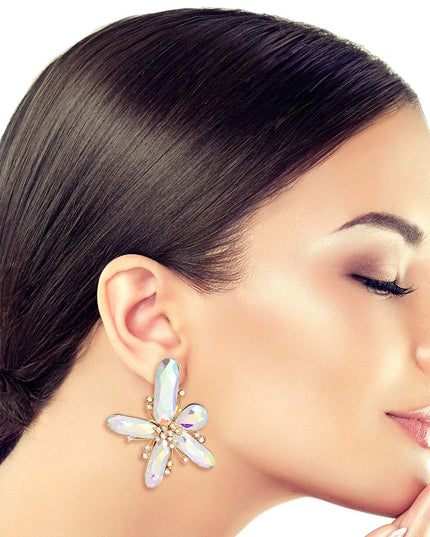 gold studs, fashion for her, flower earrings