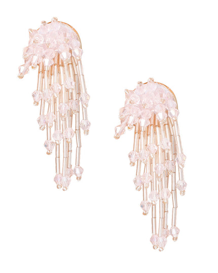 woman earrrings,blish glass earrings,drop earrings
