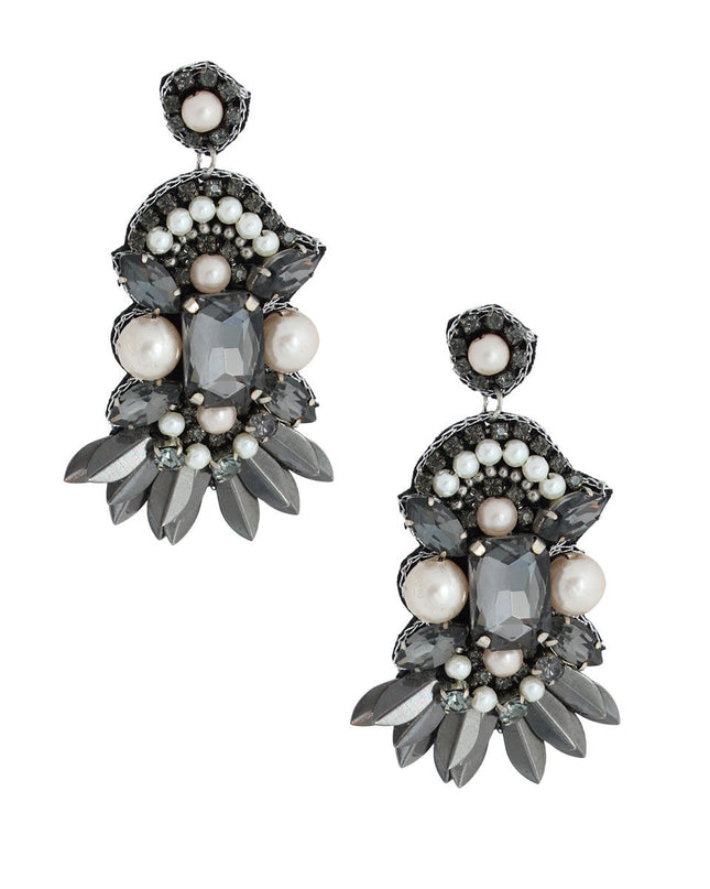 Black stone earring,women earrings near me,drop & linear women earrings