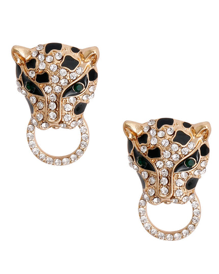 Gold Leopard Door Knocker Studs