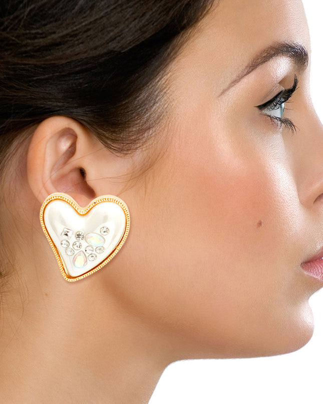 Heart earrings,fashion earrings, young woman earrings