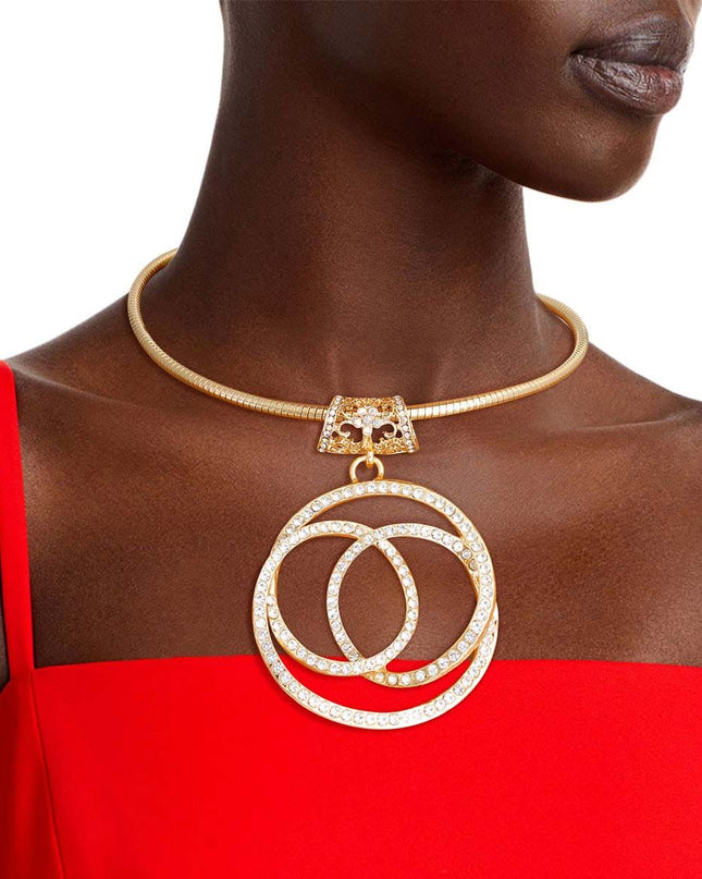 Gold 3D Pendant Necklace