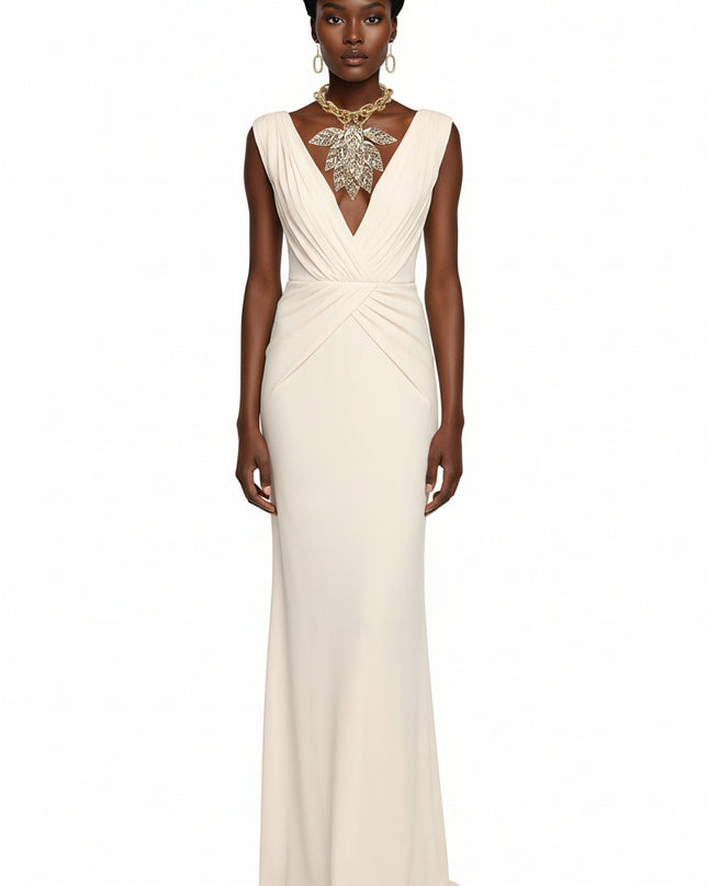 Women's Bib Necklace Set. Autumn-inspired Fall Seasonal Statement Necklace. Chunky Lightweight Gold Metal Twist Design Oval Double Link Chain Necklace Featuring Bib Comprised of High-Shine Polished Gold Acrylic Layered Filigree Leaf Drop Details. 