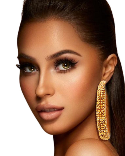 Gold Crystal Lined Fabric Hoops