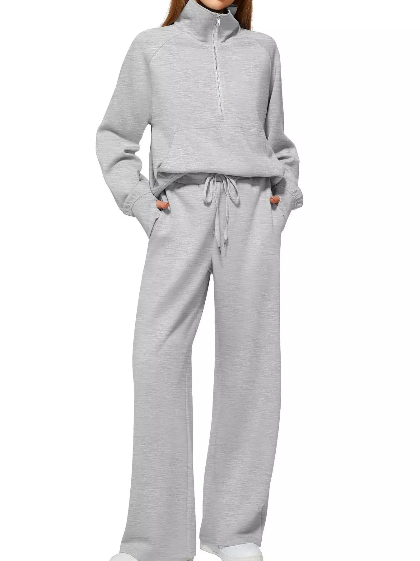 Gray Sweatshirt with Matching Pants