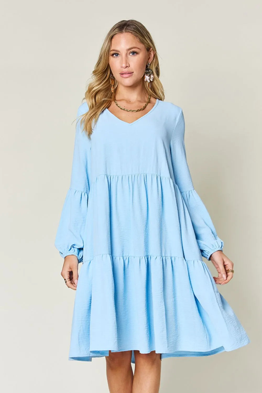 The Light Blue Dress comes in different sizes