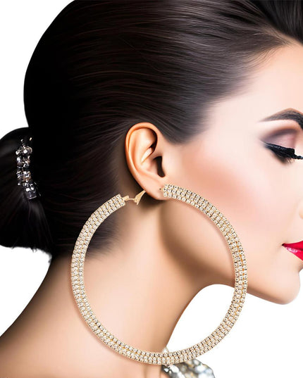Circle Earrings,Diamond earrings,Hoop Earrings
