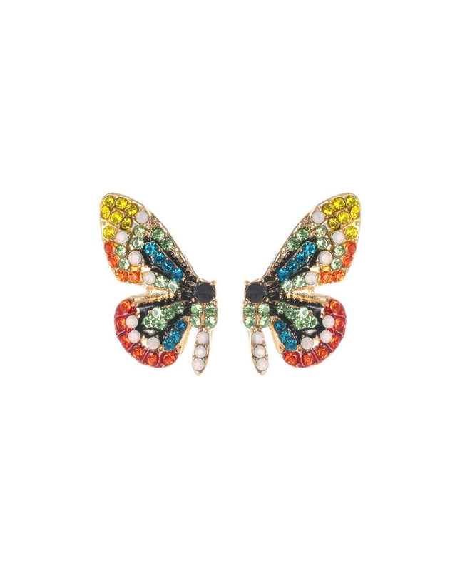 butterfly woman earrings,woman earrings near me,rainbow fashion earnings