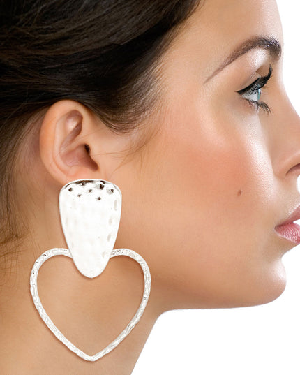 drop & linear women earrings, silver earrings for women earrings, w for women earrings