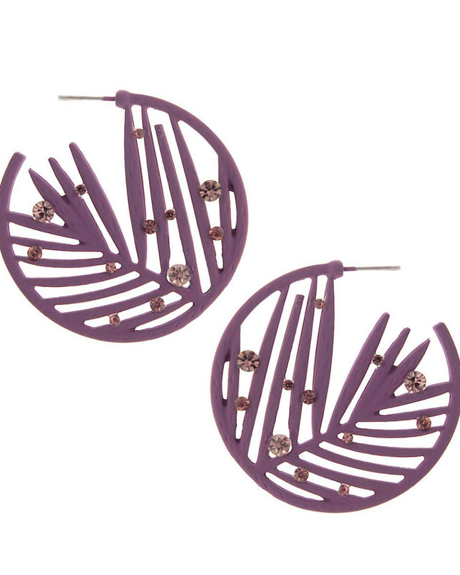 Purple Rubber Coated Leaf Hoops