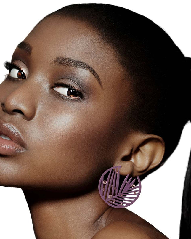 Purple Rubber Coated Leaf Hoops