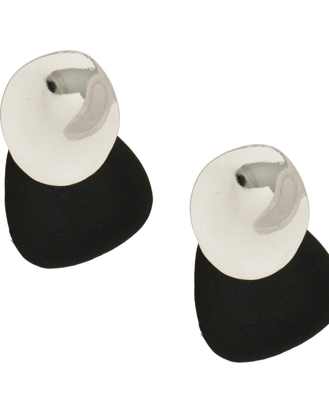 Black and Silver Wooden Studs