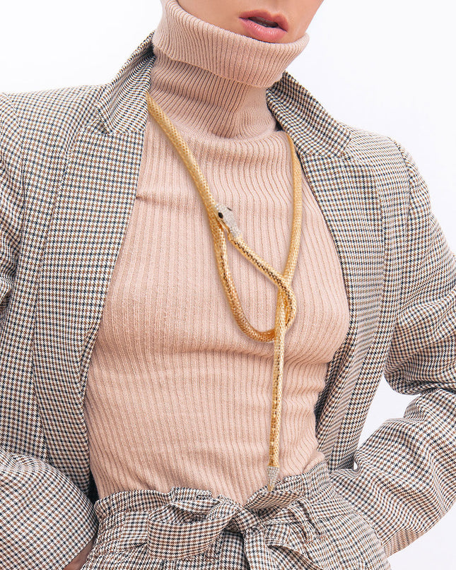 Gold Mesh Endless Snake Chain