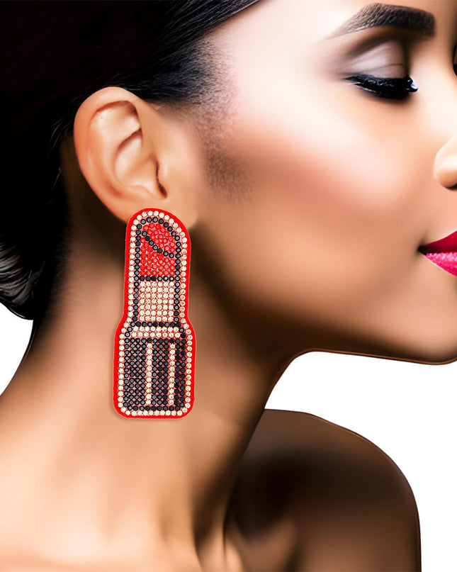 Red Lipstick Earrings