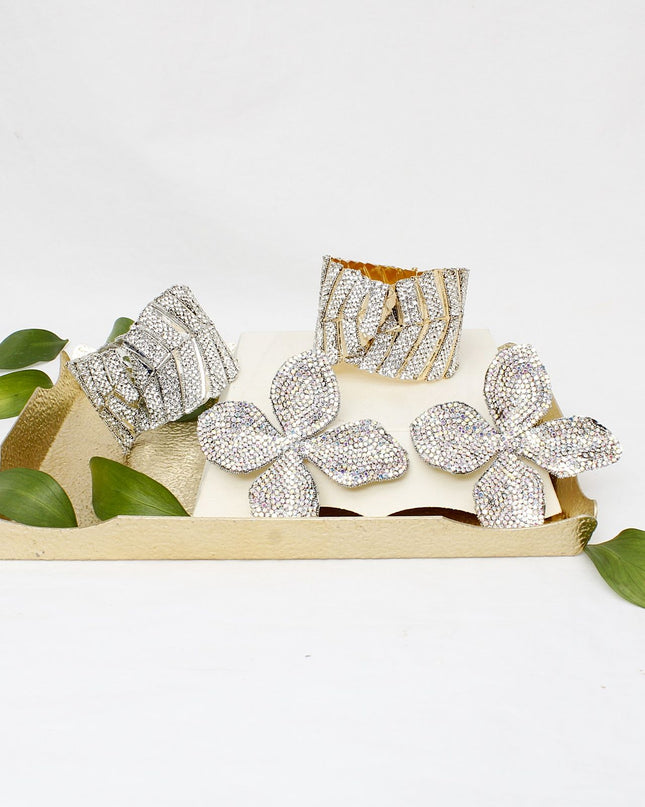 Cuff Garden Chic Encrusted Gold Leaf Bracelet