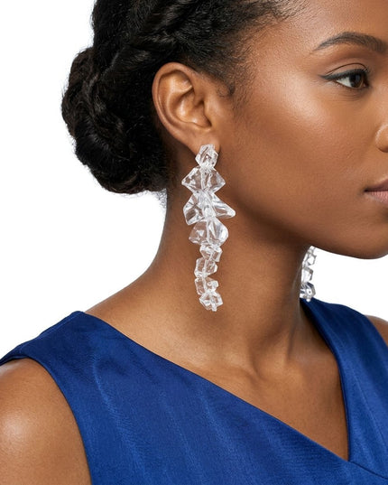 Translucent Clear Acrylic Rock Candy Drop Earrings
