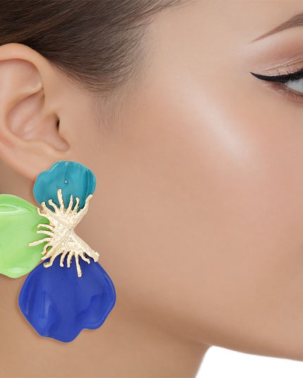 Studs Ocean Garden Tropical Bloom Petal Earrings
