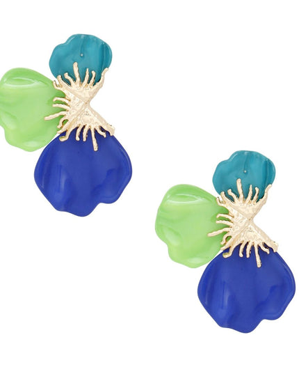 Studs Ocean Garden Tropical Bloom Petal Earrings