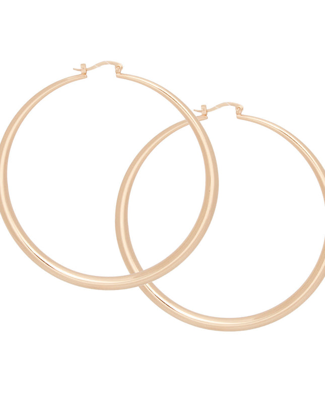 Hoop Classic 3 in Graduated Gold Earrings Women