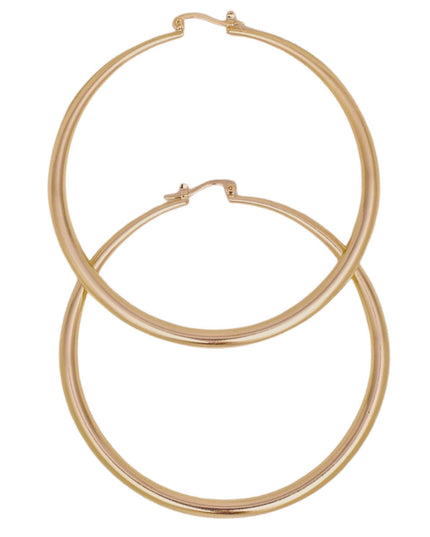 Hoop Classic 3 in Graduated Gold Earrings Women