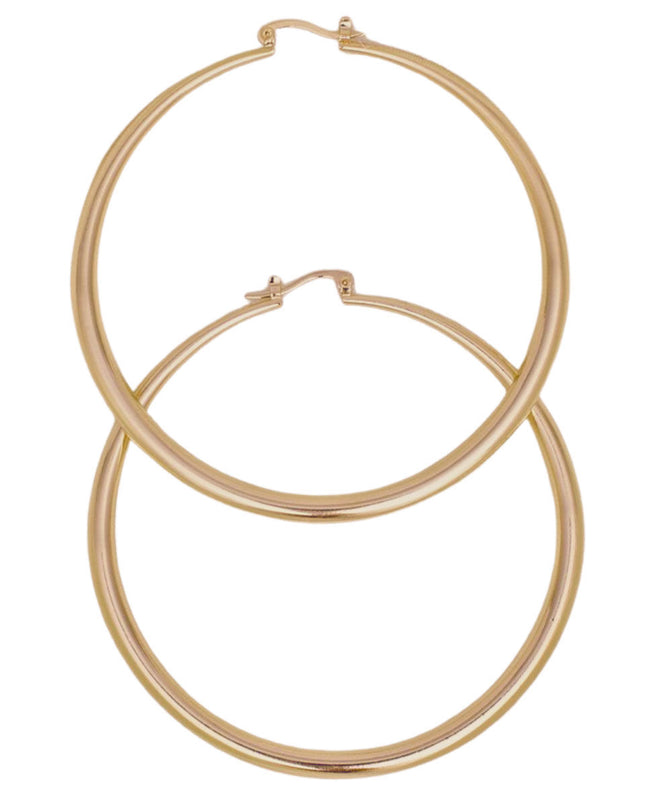 Hoop Classic 3 in Graduated Gold Earrings Women