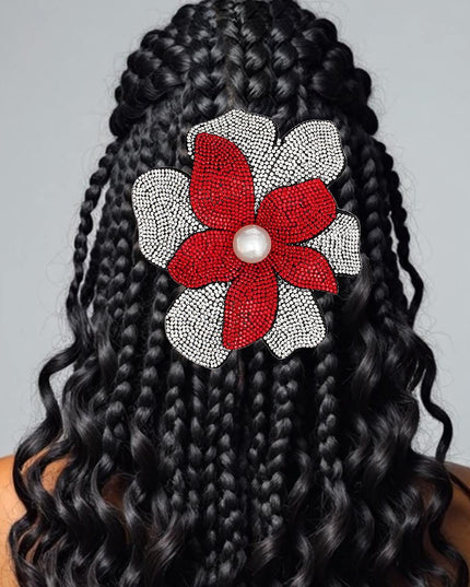 DST Handcrafted Brilliance Flower Brooch Clip