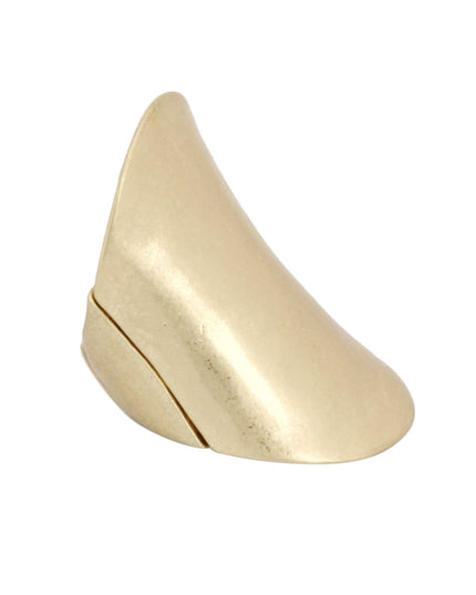 Elongated Knuckle Armor Matte Silver Stretch Ring