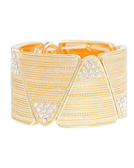 Bracelet Gold Triangle Stone Stretch for Women
