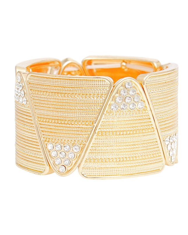 Bracelet Gold Triangle Stone Stretch for Women