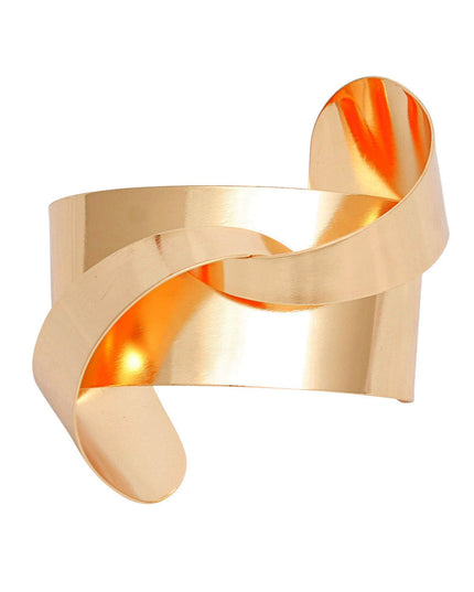 Cuff Gold Structured Geo Bracelet for Women