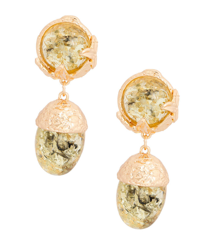 Drop Black Gold Medium Statement Earring for Women