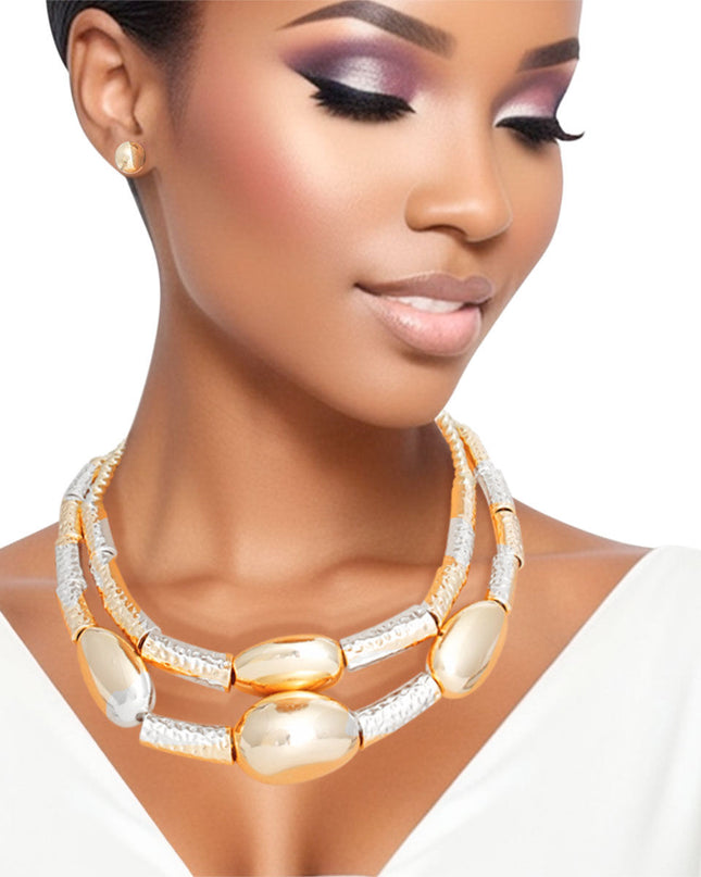 Necklace Metal Multi Beaded Set for Women