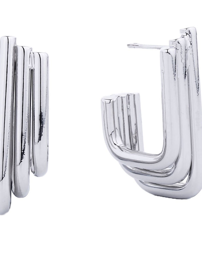Hoop White Gold Small Stack Hook Earring for Women
