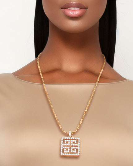 Radiant Rhinestones: Signature Rhinestone Pendant