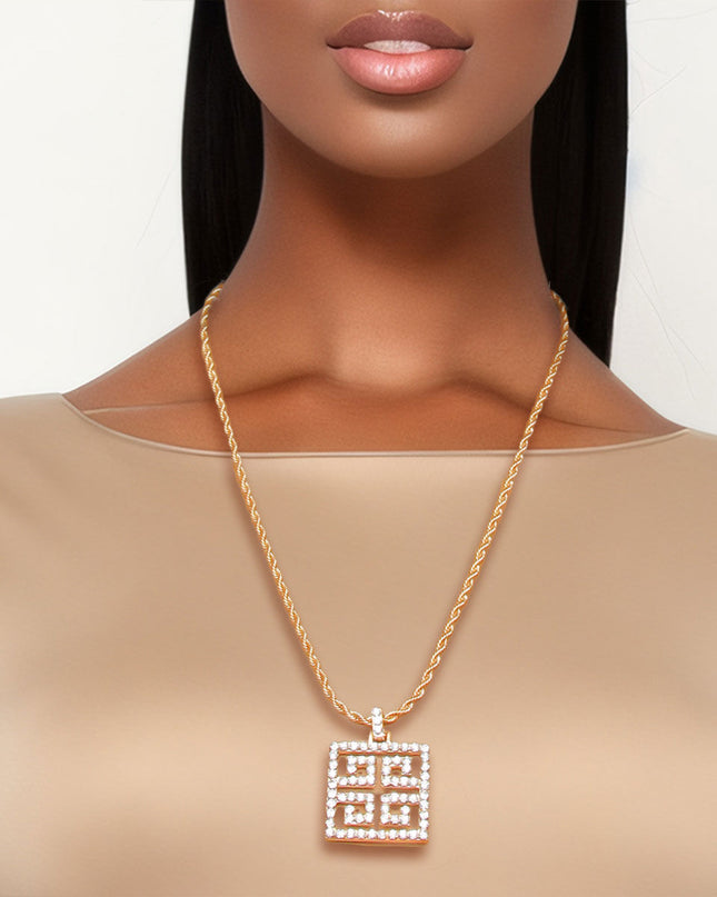 Radiant Rhinestones: Signature Rhinestone Pendant